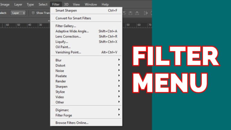 फ़ोटोशॉप में फ़िल्टर मेनू | Using Filters Menu in Photoshop – Explained in Hindi