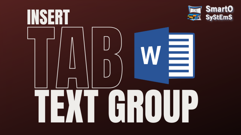 How to use Insert tab Text Group | Text Group in Ms word