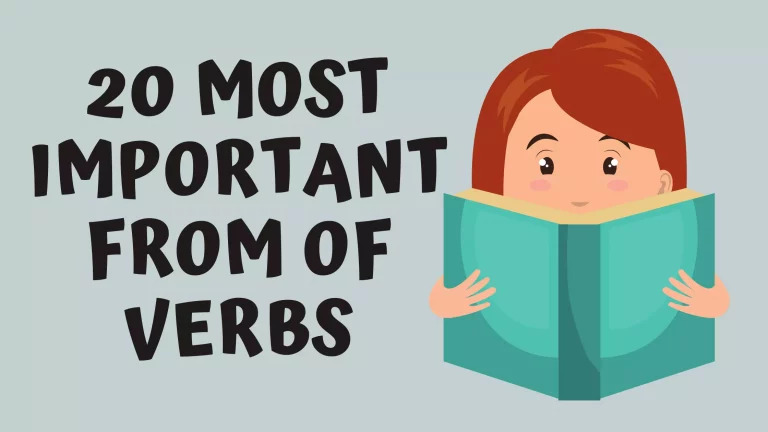 20 Most important from of verbs | Verbs From in English Grammar