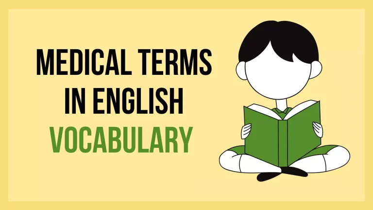 Medical Terms in English Vocabulary with Examples