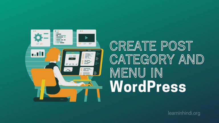 How to Create Post category and Menu in WordPress